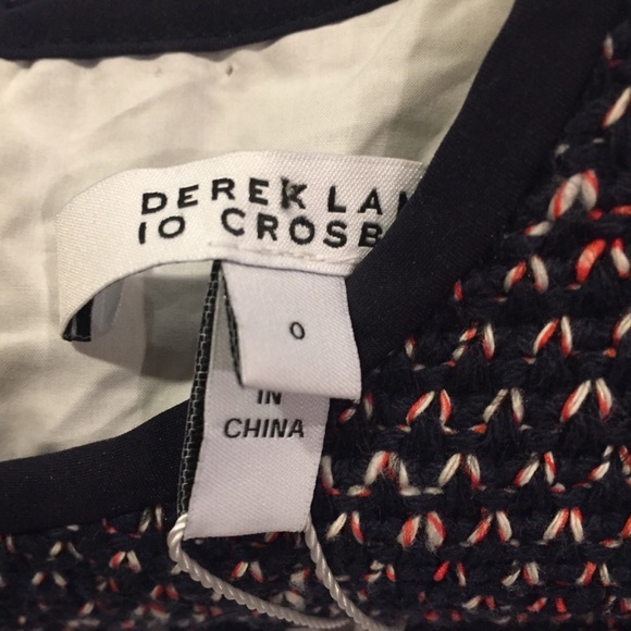 NWT Derek Lam 10 Crosby 2-in-1 Crossover Tank 0 white blue top - Picture 7 of 8